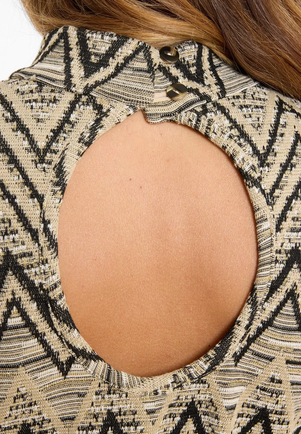 Ana Alcazar Ashana abito tubino zigzag beige