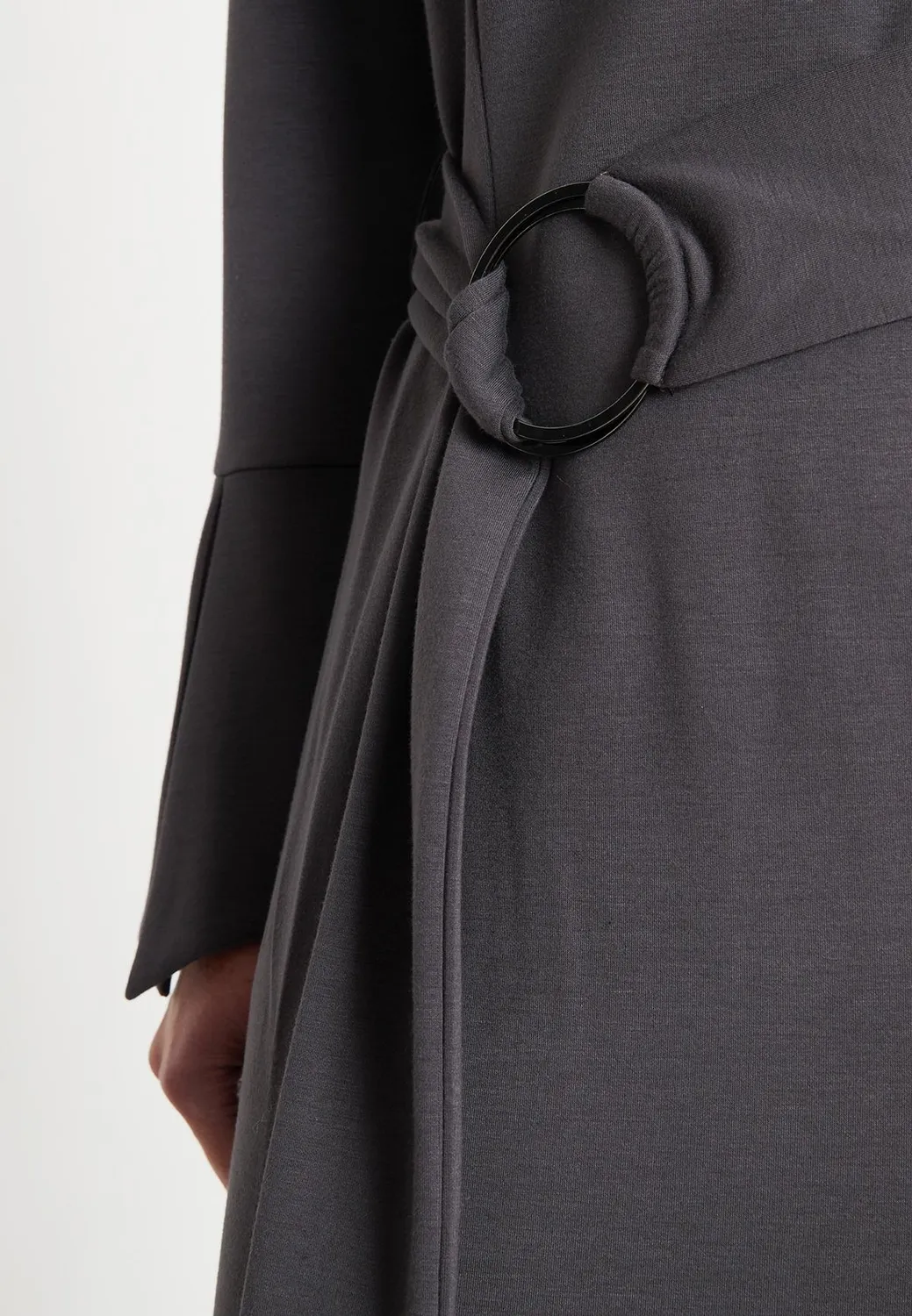 Ana Alcazar Mehisa abito tubino grigio midi jersey
