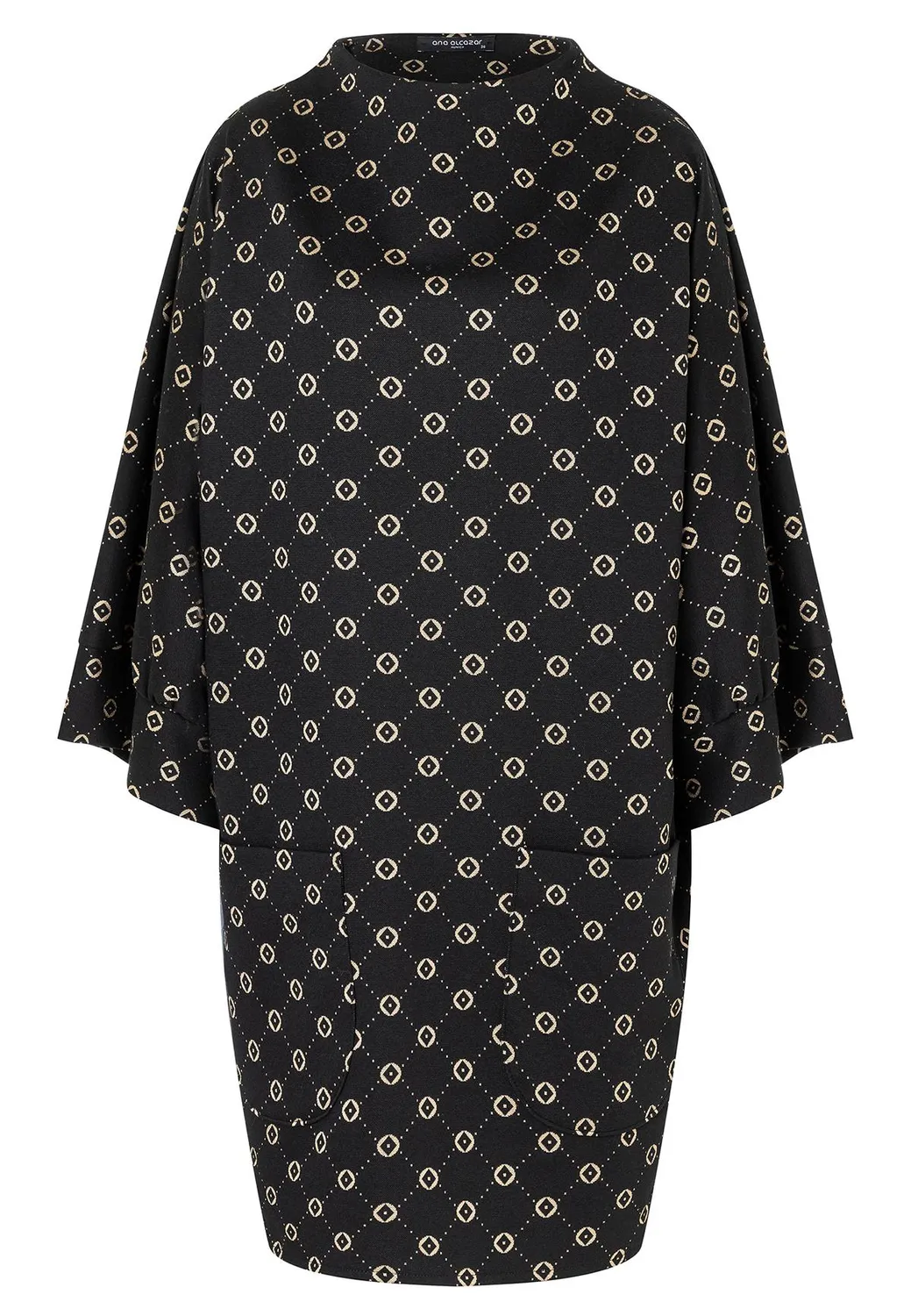 Ana Alcazar Area abito oversize nero oro