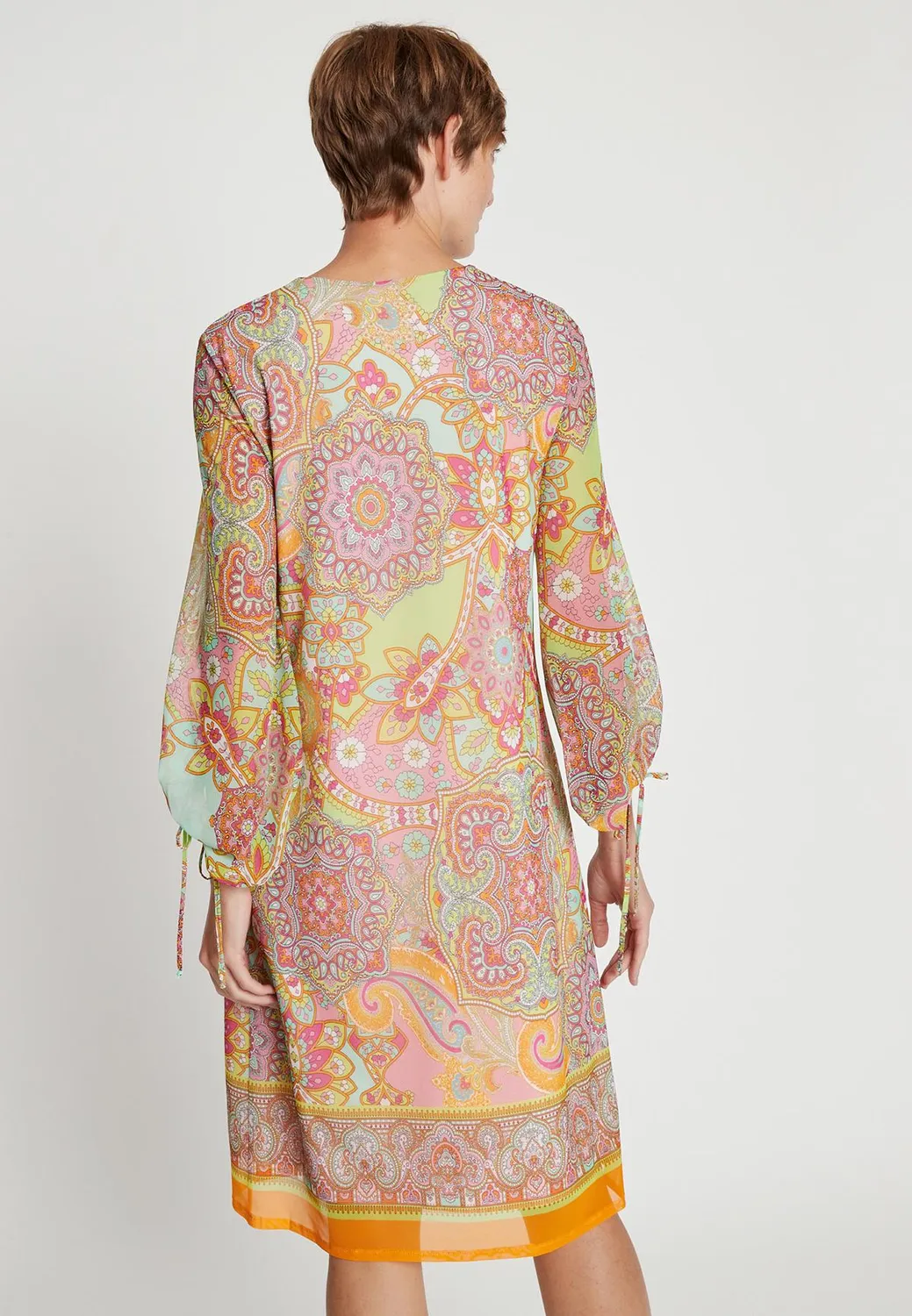 Ana Alcazar Lissy abito maniche lunghe paisley