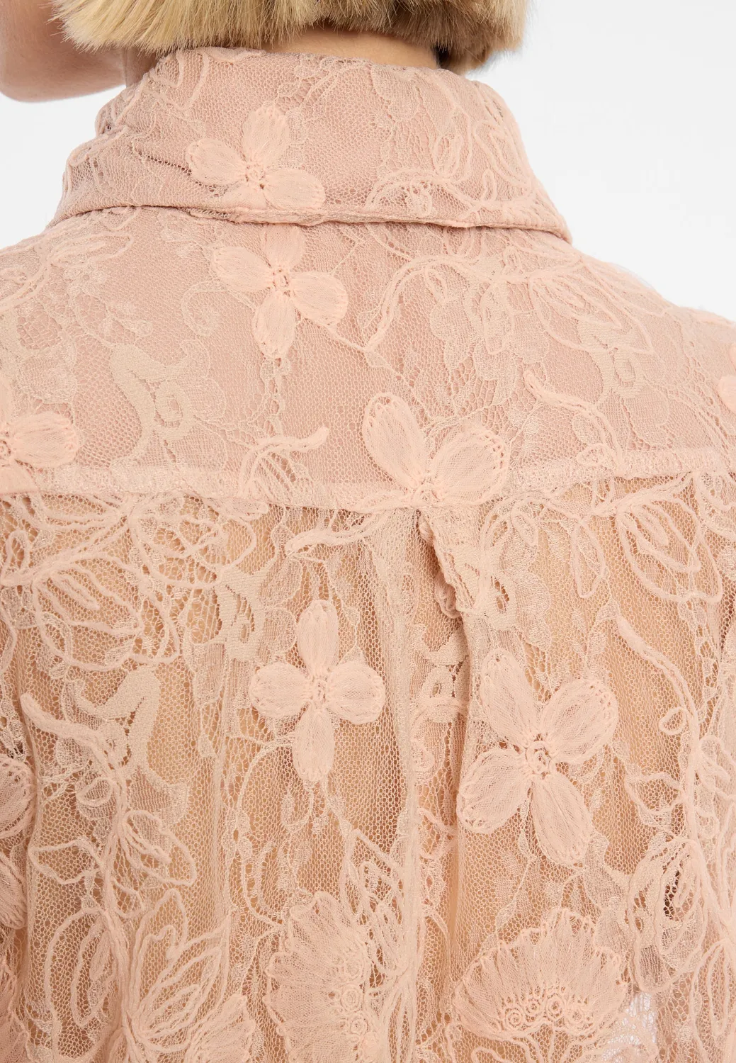 Ana Alcazar Dotta camicetta pizzo rosa
