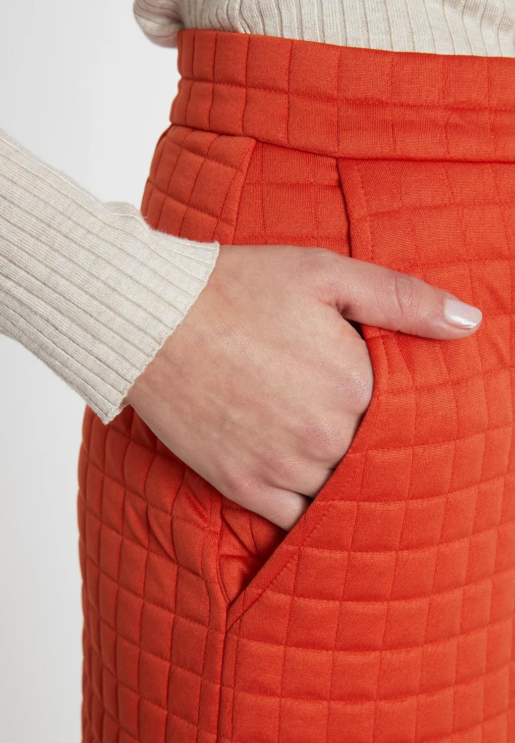 Ana Alcazar Savona pantalone trapuntato arancione