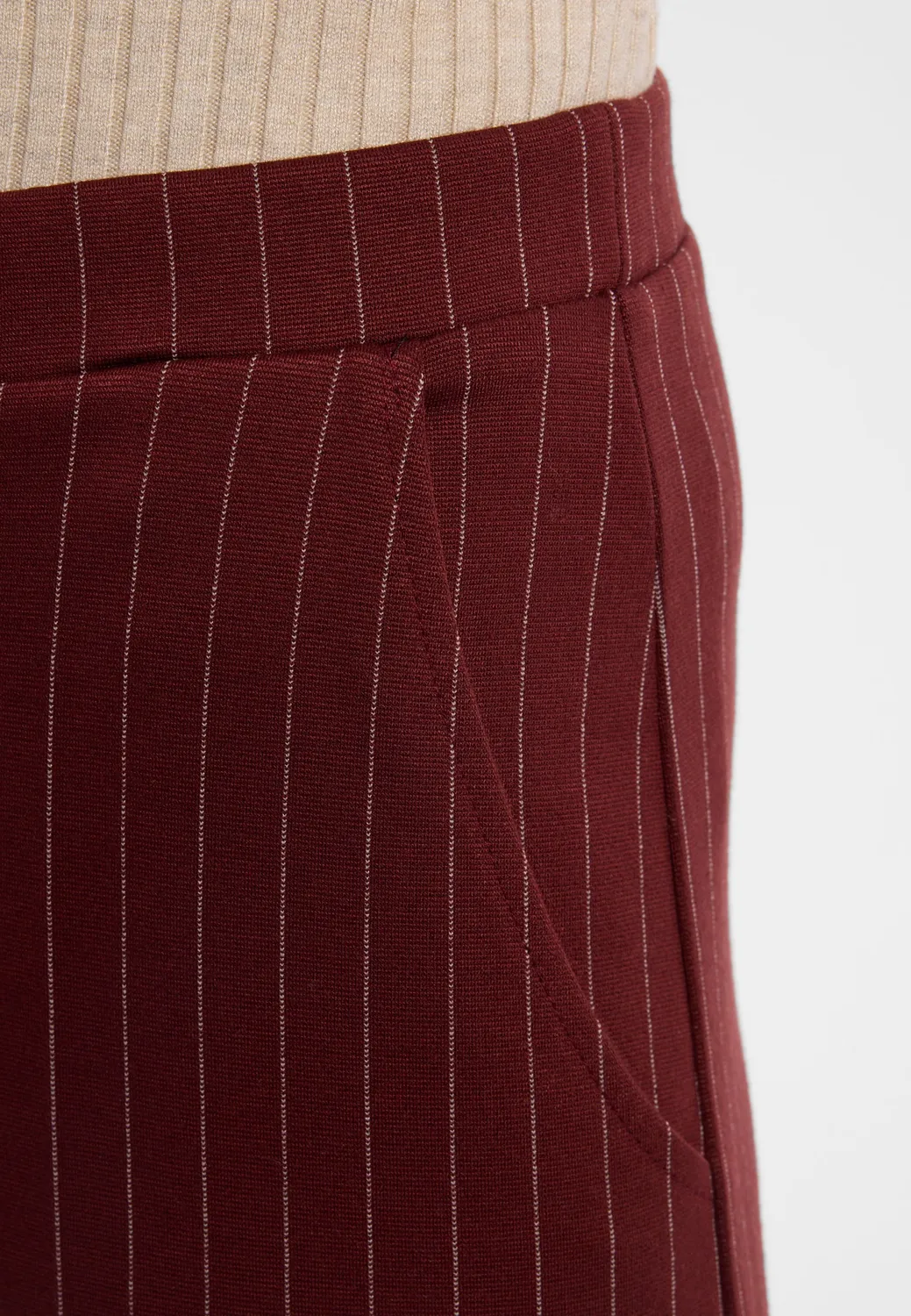 Ana Alcazar Elbrisa pantaloni Marlene bordeaux gessati