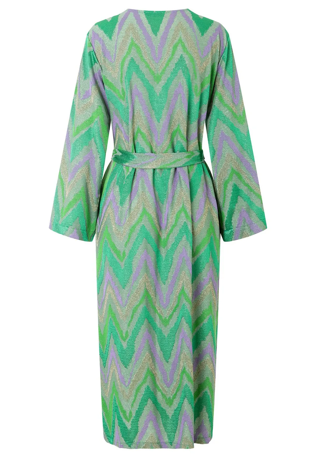 Ana Alcazar Pitea kimono lurex verde con cintura