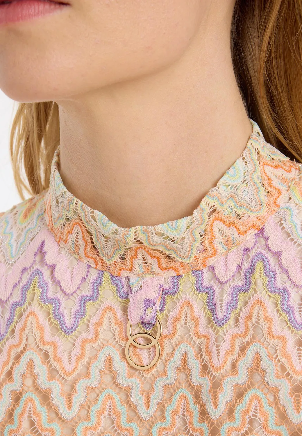 Ana Alcazar Zecora top maglia traforata pastello