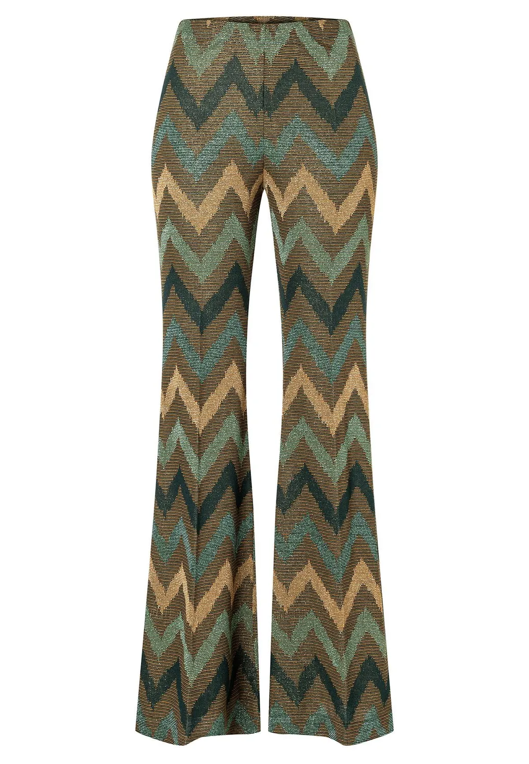 Ana Alcazar Avesi pantaloni zampa lurex oliva