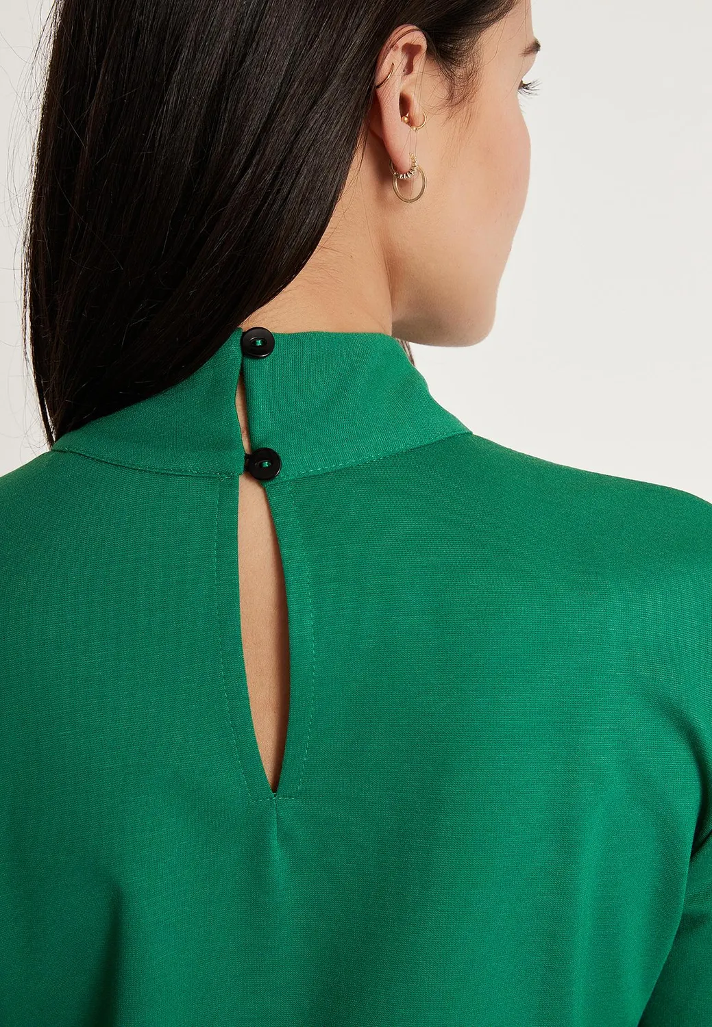 Ana Alcazar Iwani top maniche lunghe verde