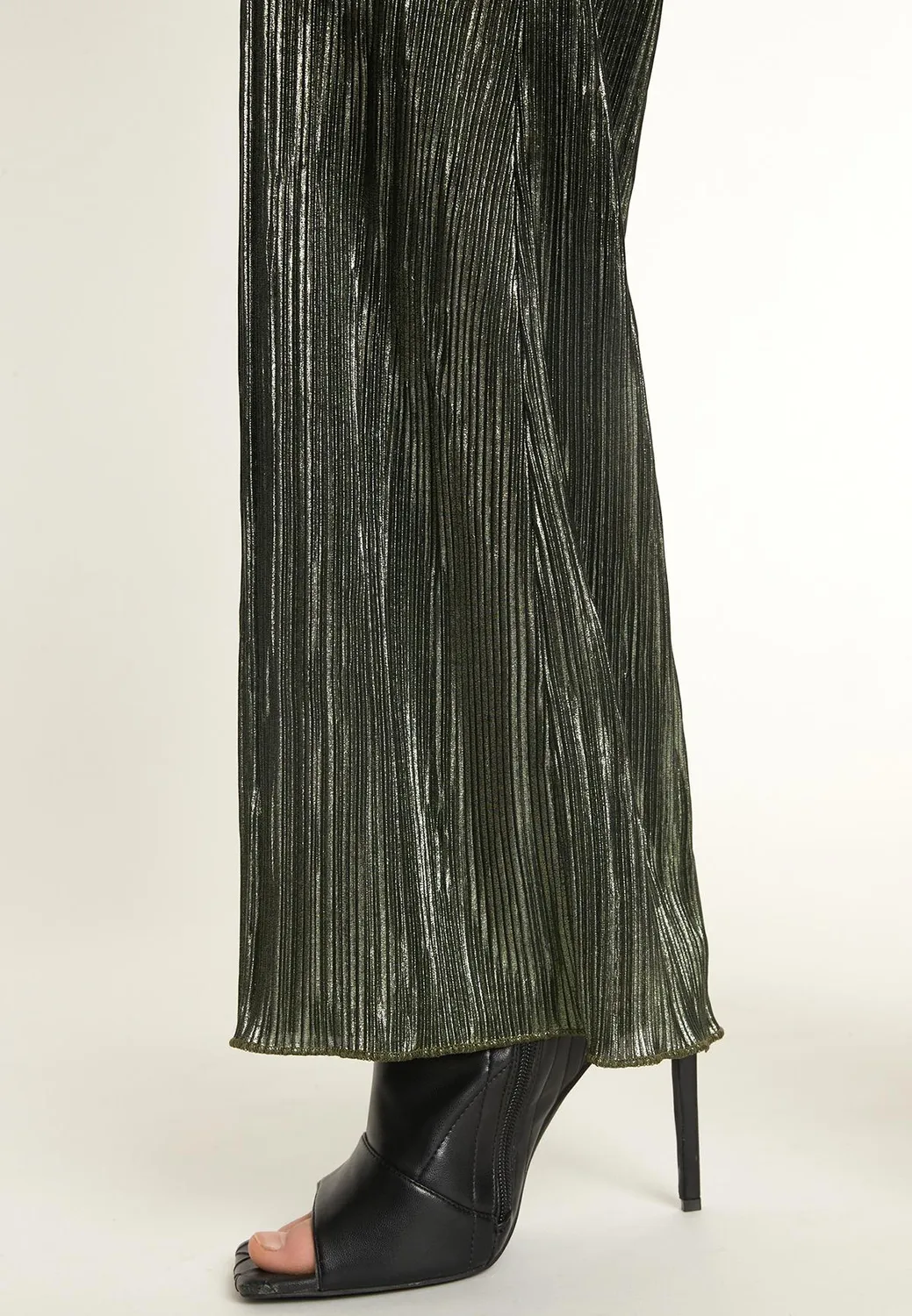 Ana Alcazar Ogyna pantaloni plissettati verde oliva