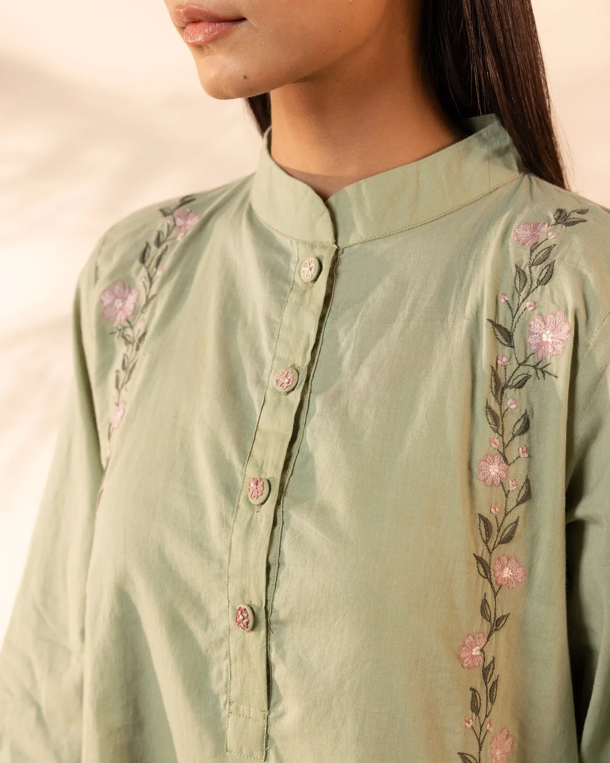 Our Dve Bloomberry completo donna cotone verde chiaro