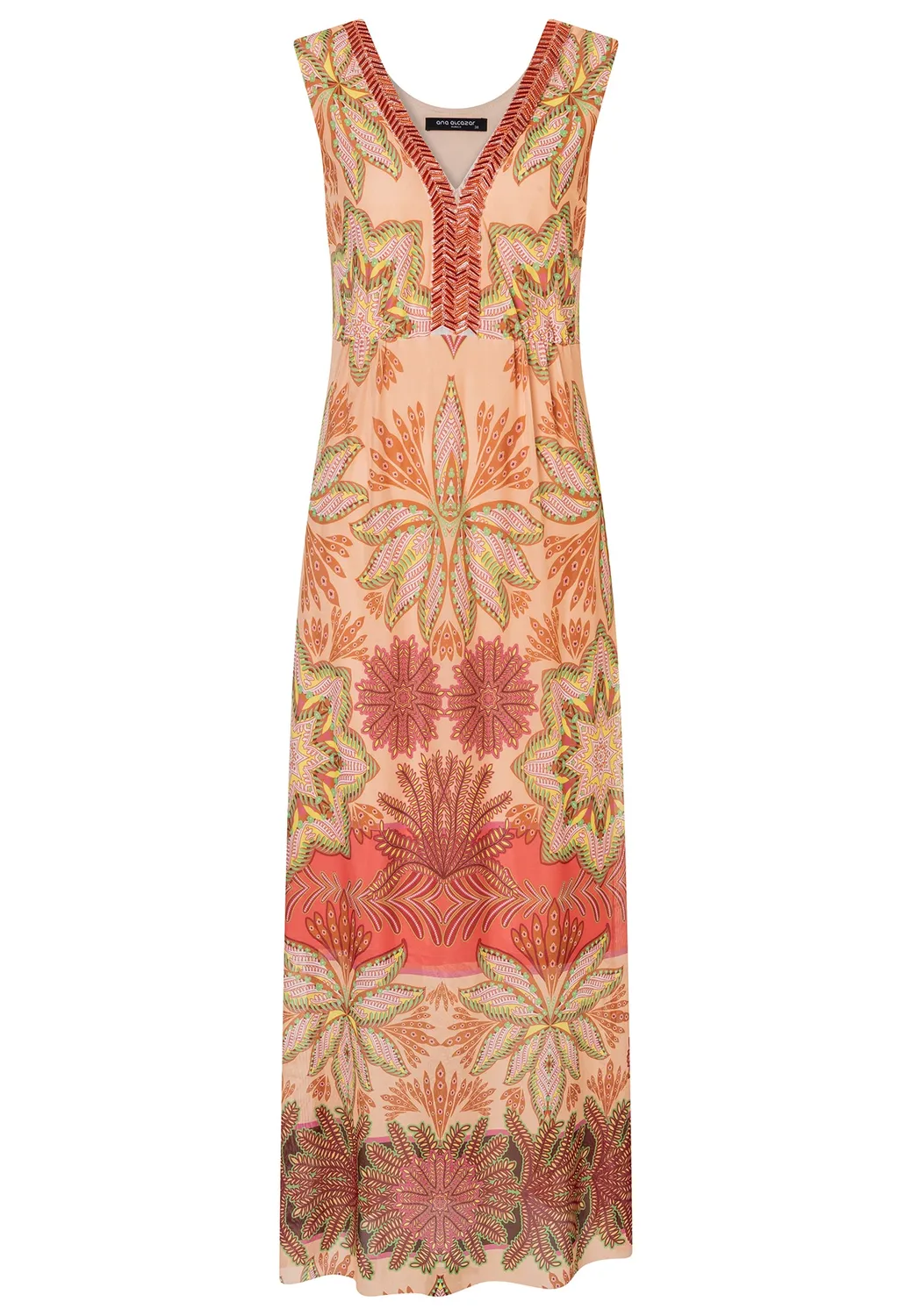 Ana Alcazar Deria maxi abito floreale paillettes