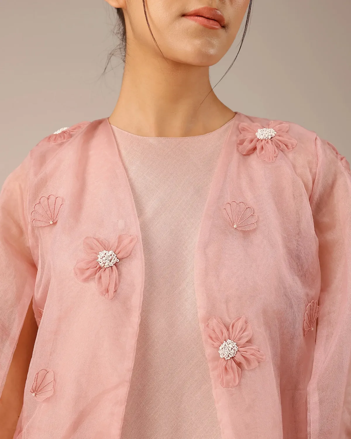 Our Dve Wave Kiss completo giacca abito rosa