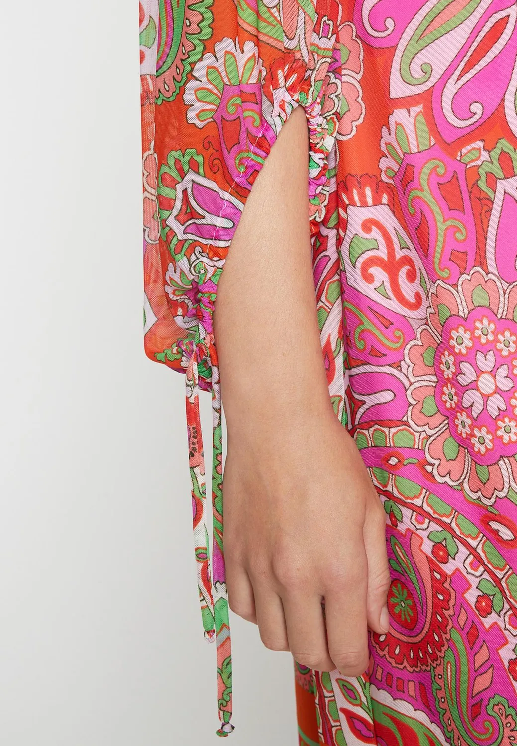 Ana Alcazar Revosy abito corto paisley rosa