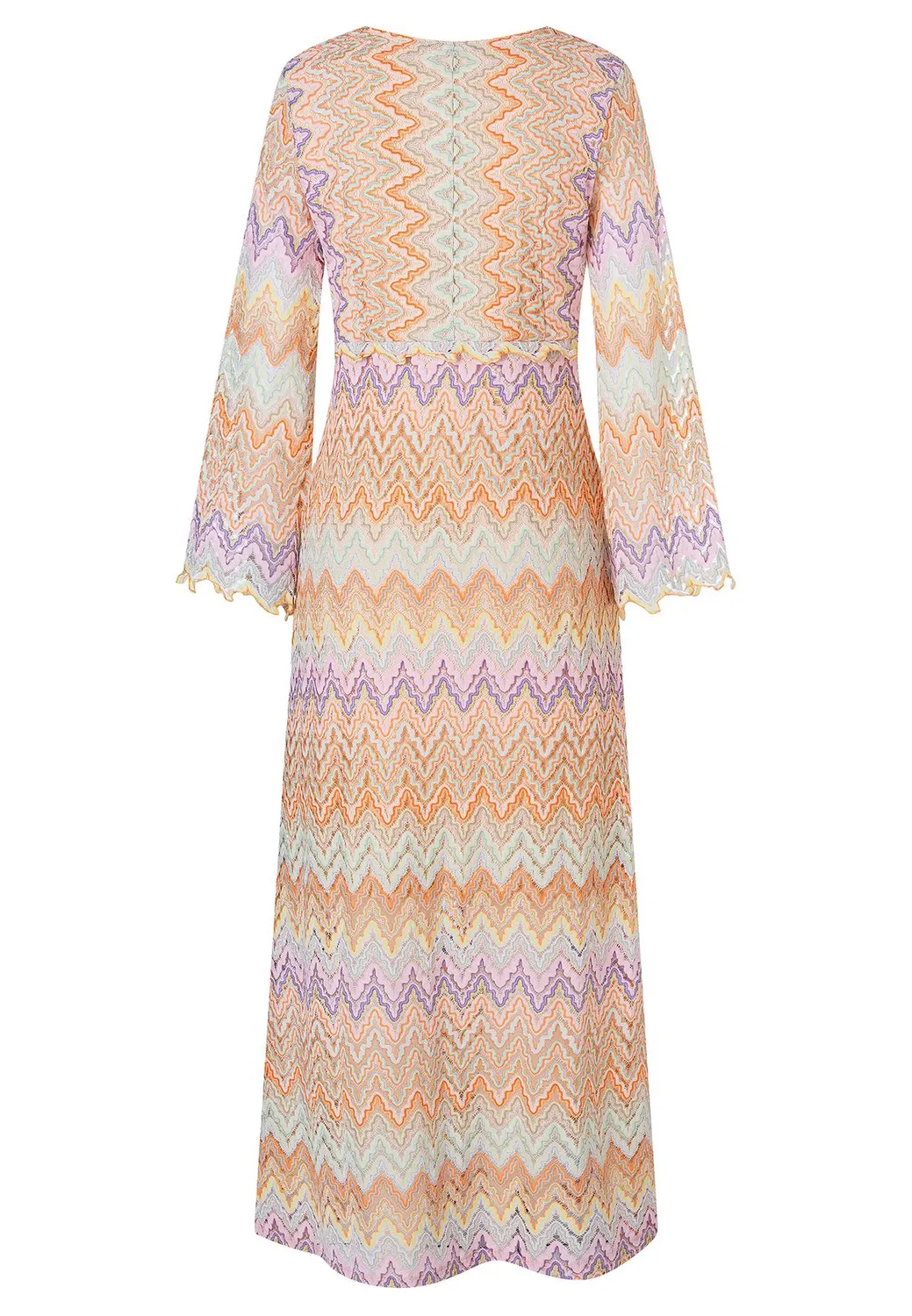 Ana Alcazar Zanta abito lungo estivo maglia zigzag