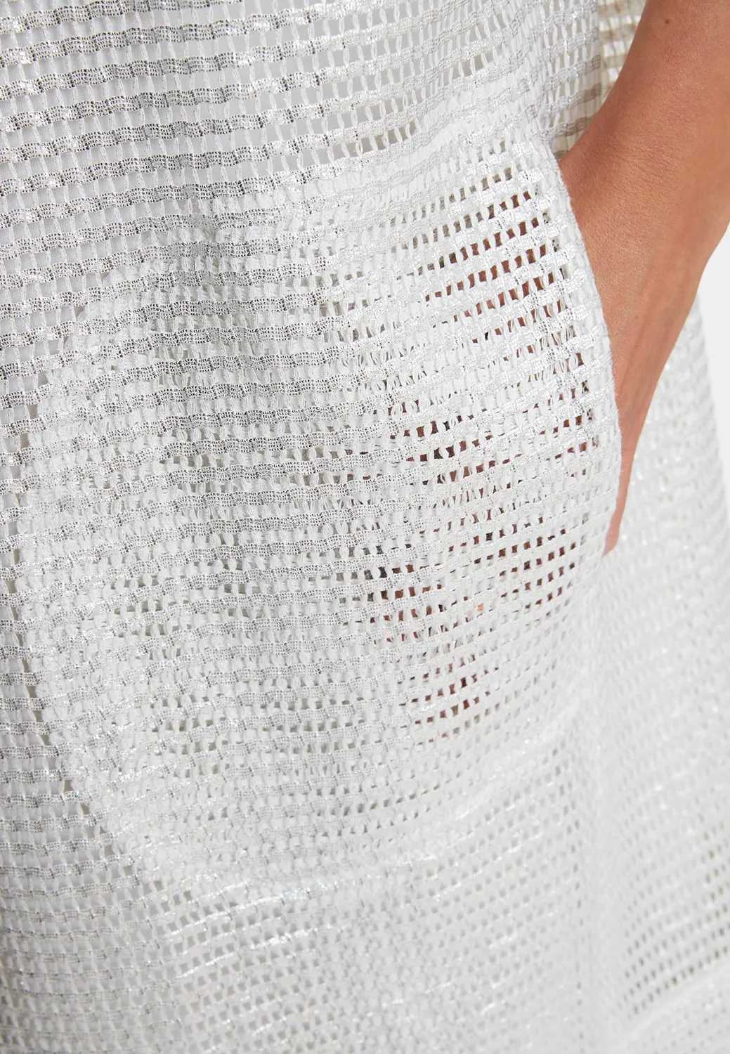 Ana Alcazar Wahea abito oversize mesh bianco