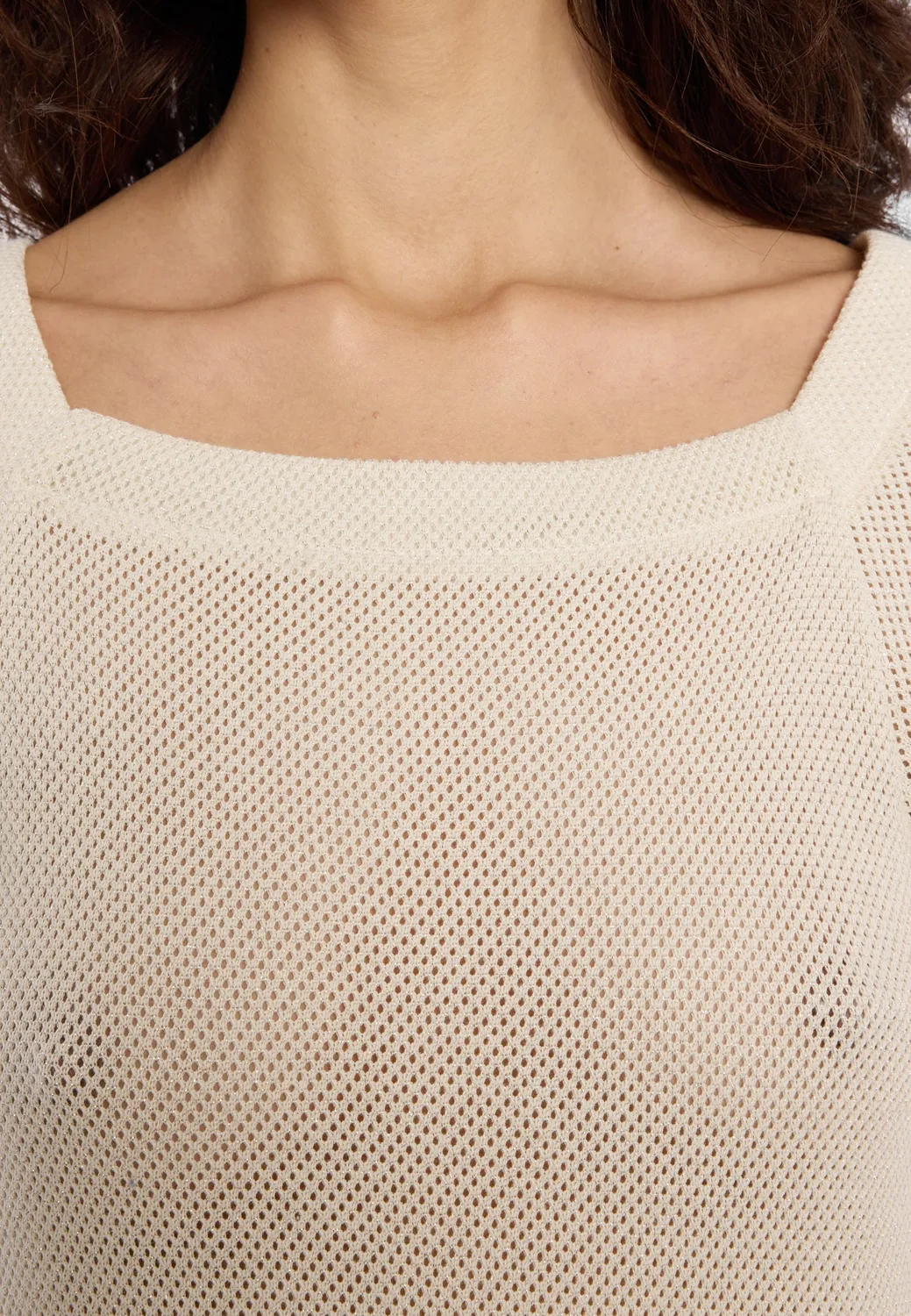 Ana Alcazar Danya midi abito maglia crema