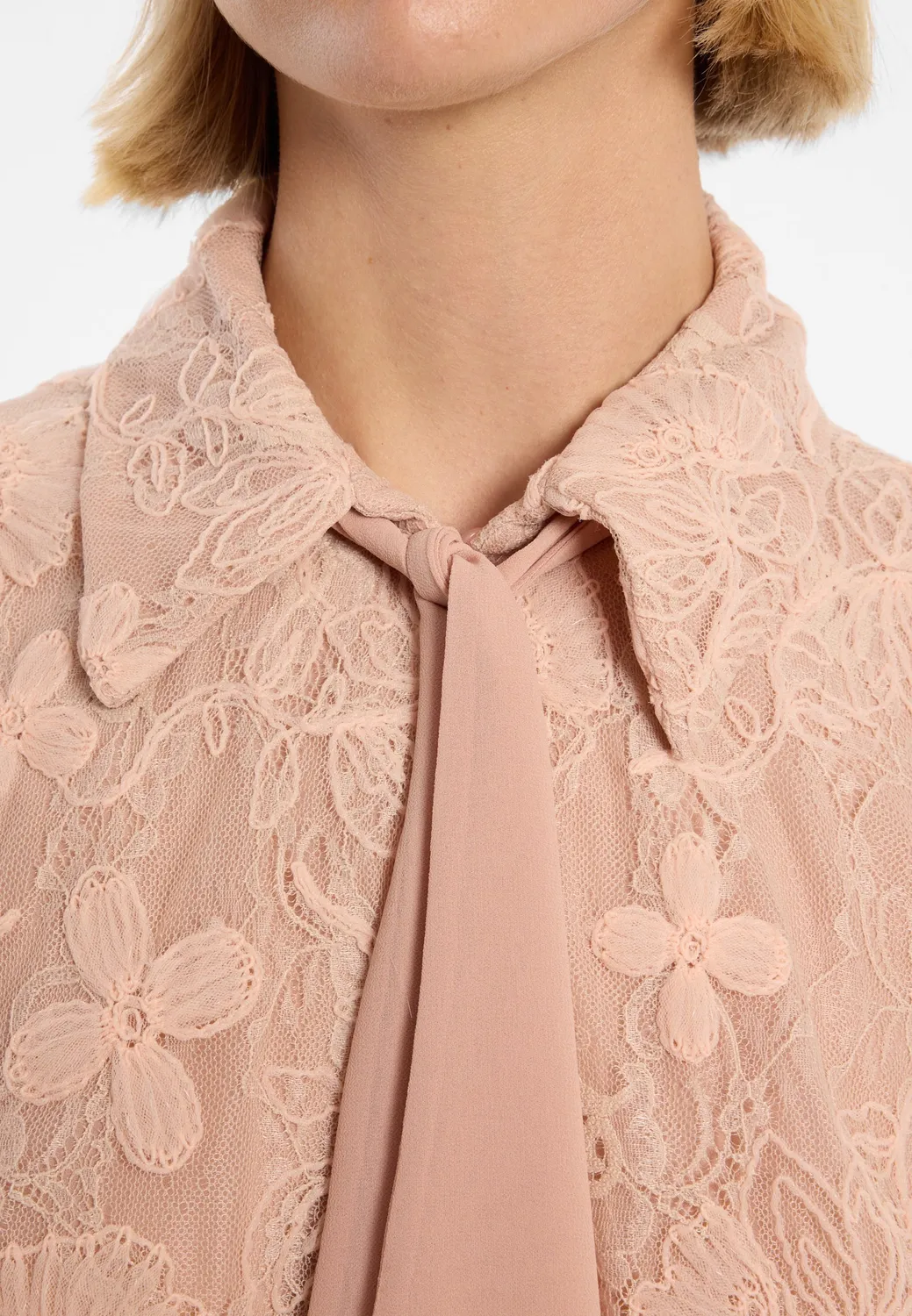 Ana Alcazar Dotta camicetta pizzo rosa