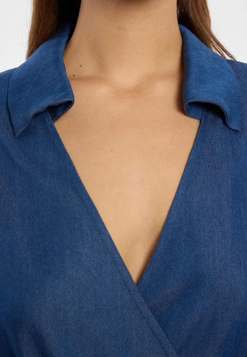 Ana Alcazar Darla abito camicia denim midi