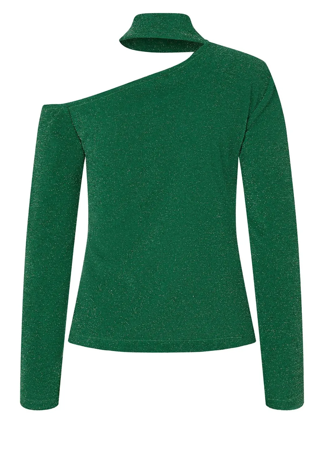 Ana Alcazar Ontony top lurex verde cut-out