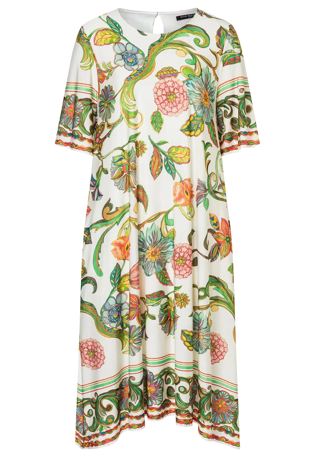 Ana Alcazar Dilia abito oversize midi a fiori