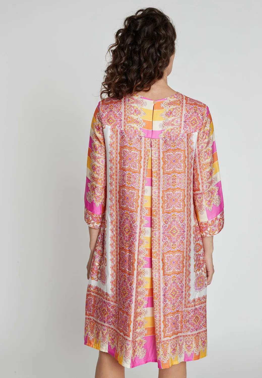Ana Alcazar Kanisi abito camicia fantasia foulard