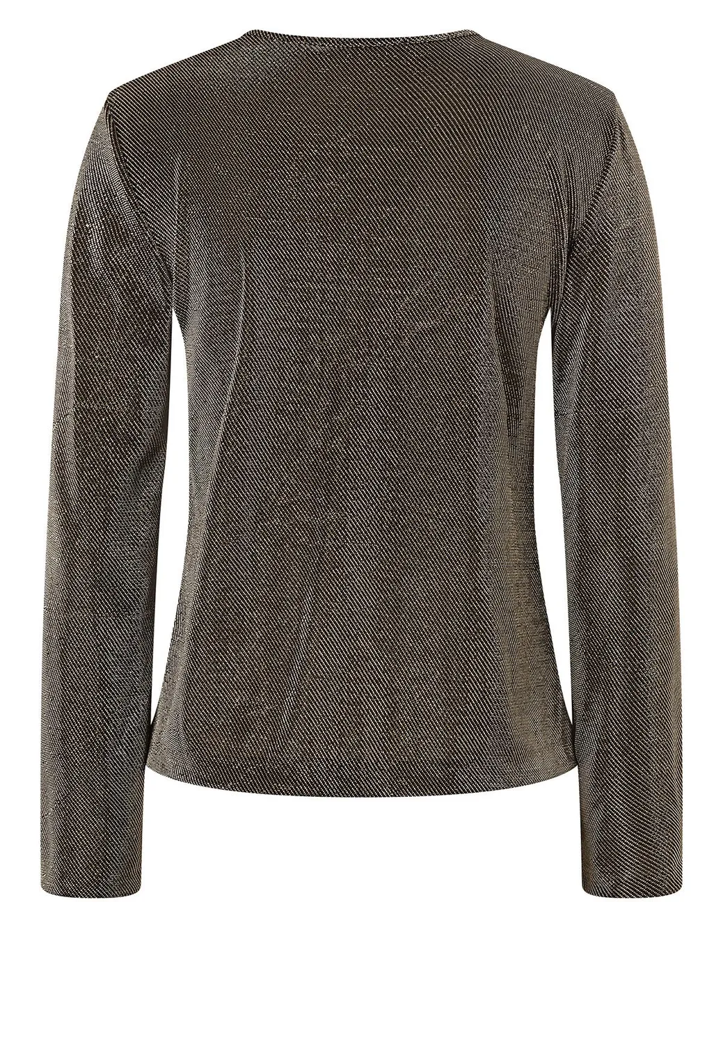 Ana Alcazar Ikoly top lurex maniche lunghe ritagli
