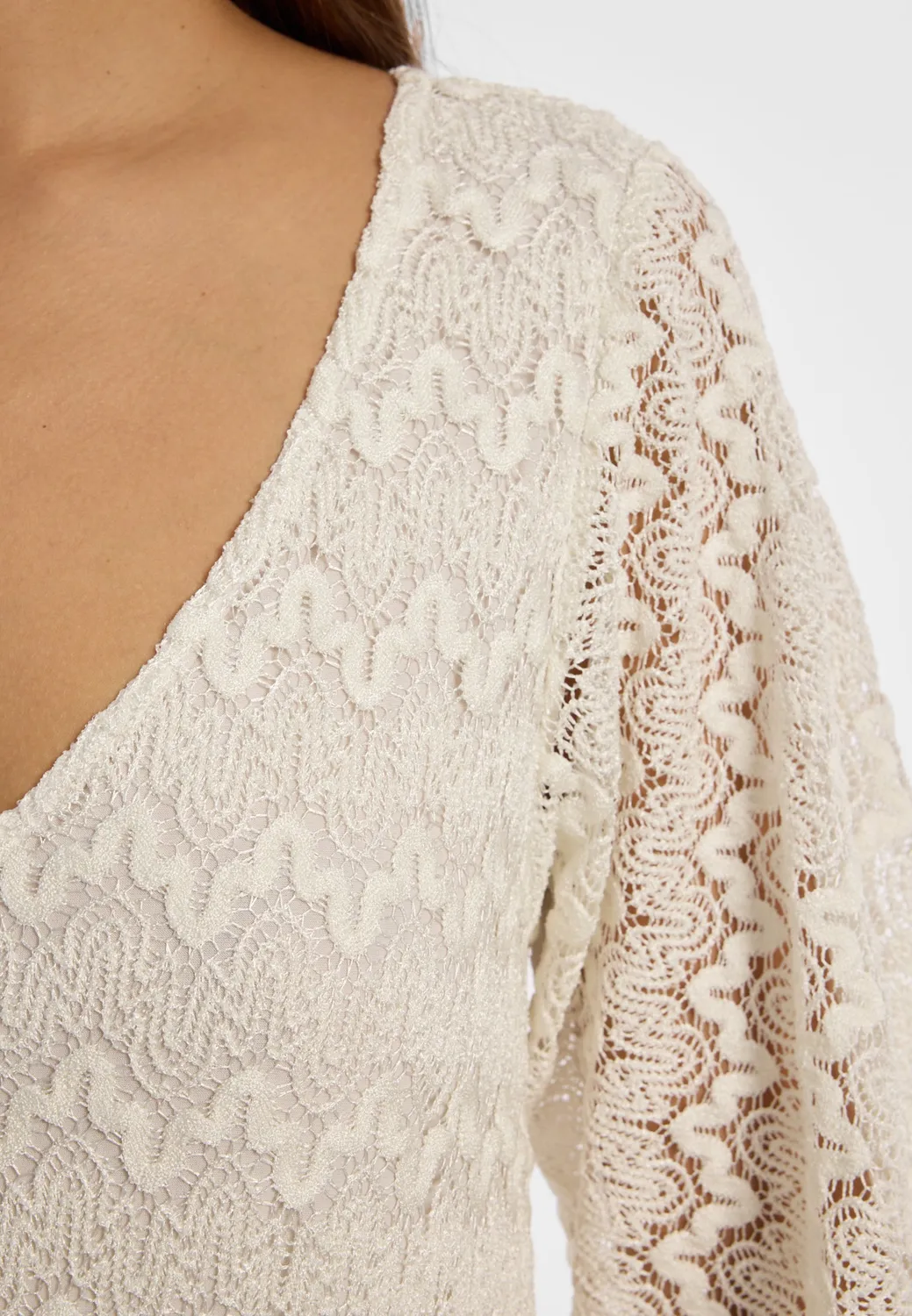 Ana Alcazar Dilla abito maxi bianco scollo V