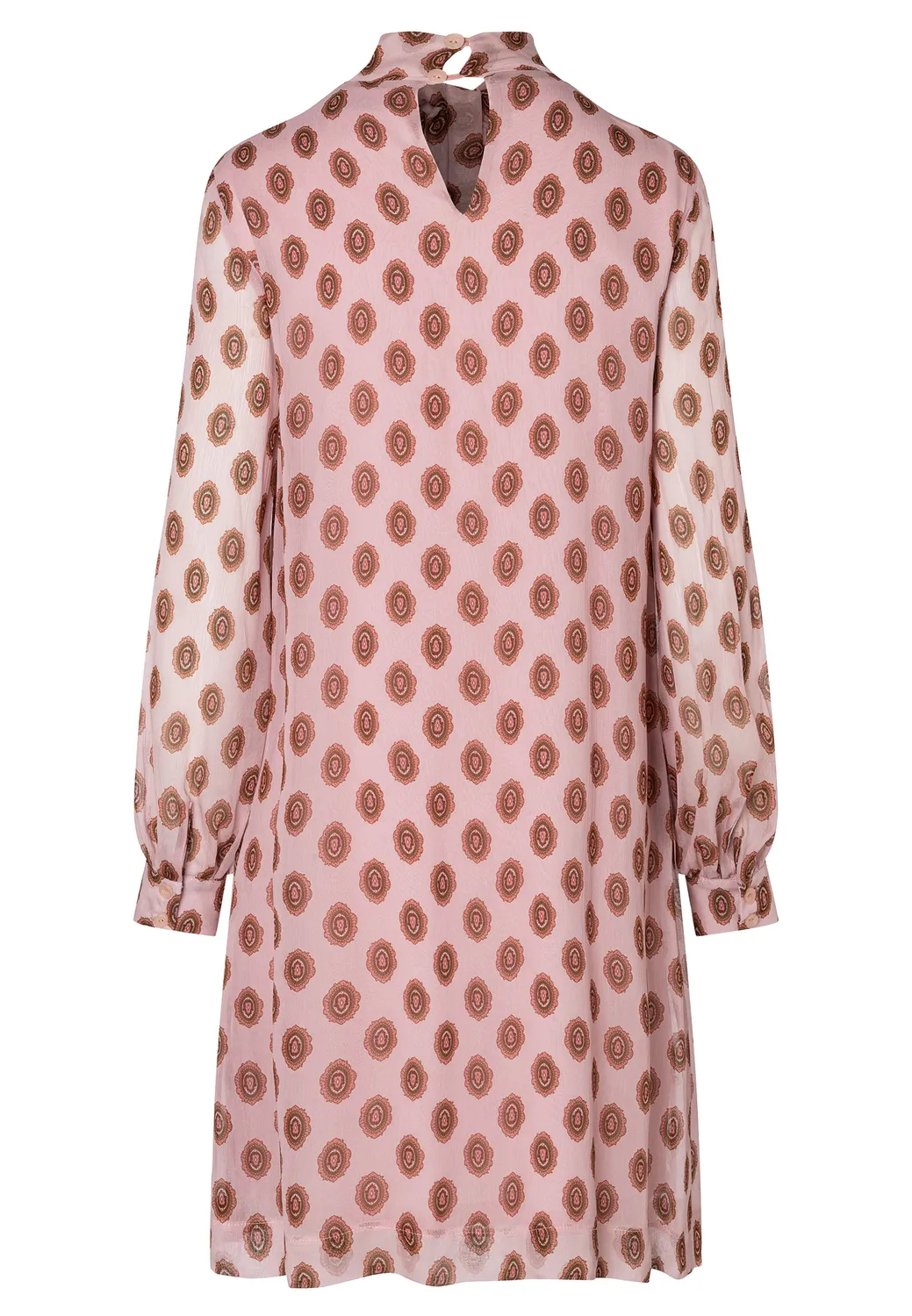 Ana Alcazar Eopathy abito chiffon rosa foulard