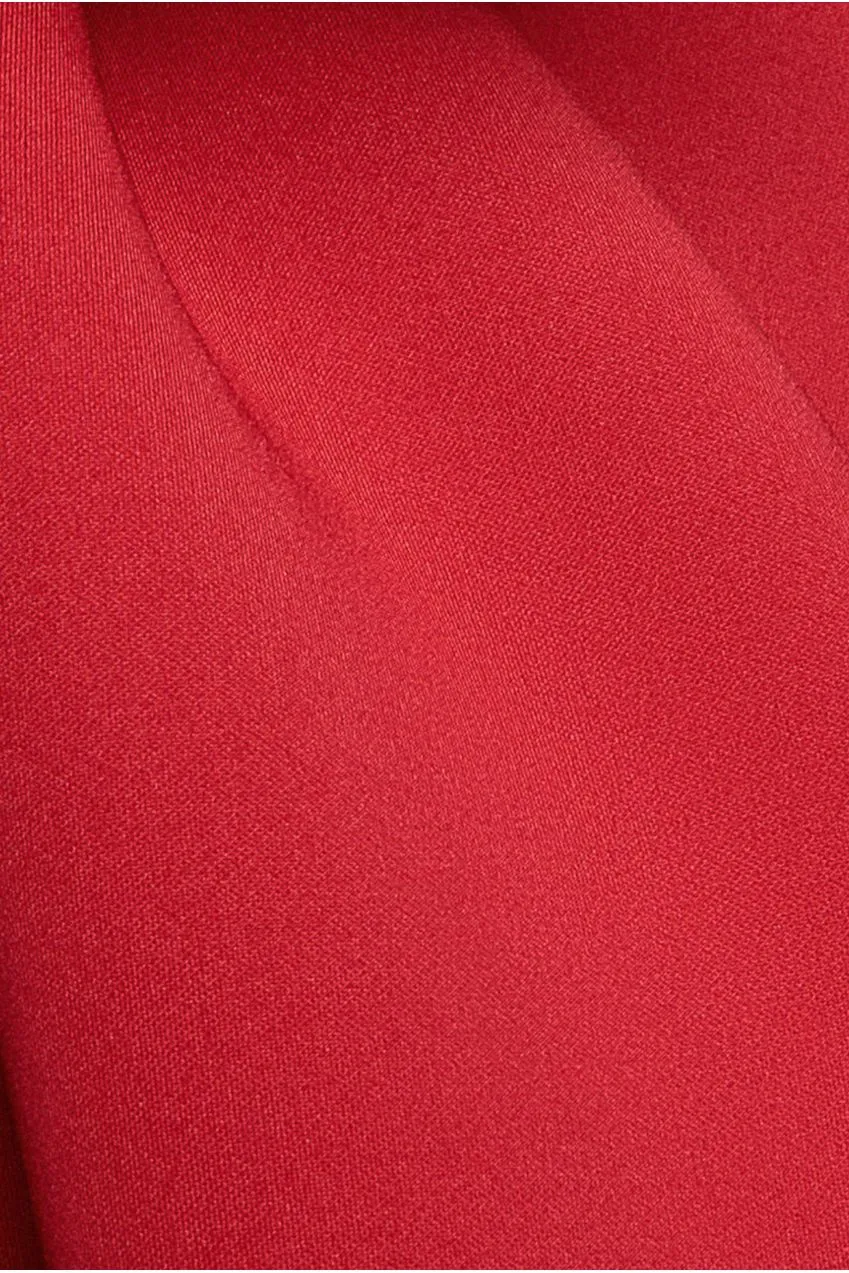 Goddiva DR5134 abito corto rosso scuba corsetto