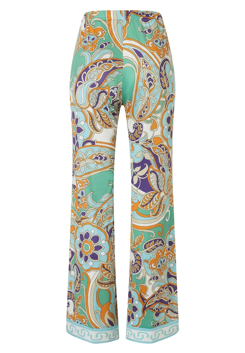 Ana Alcazar Kisby pantaloni zampa jersey paisley