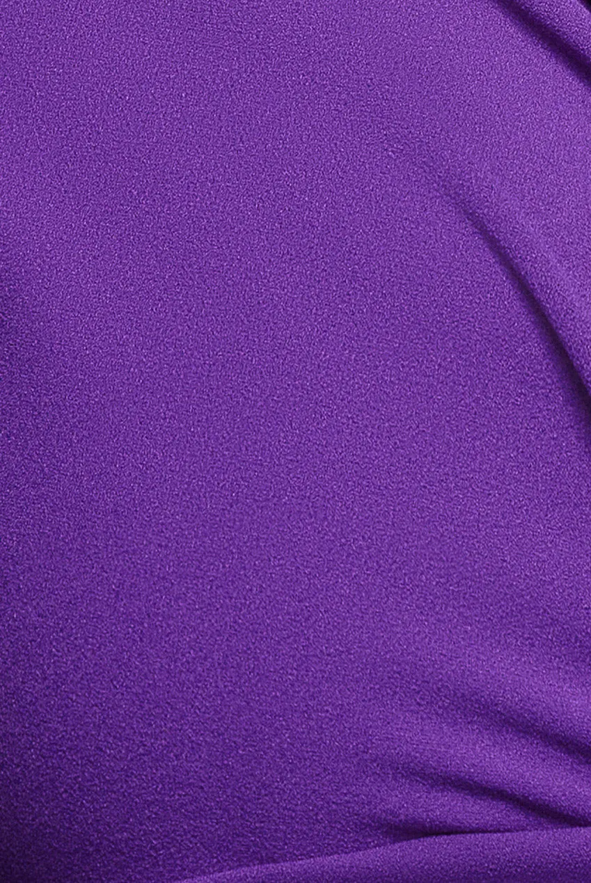 Goddiva Plus Bardot tuta jumpsuit viola scuba curvy
