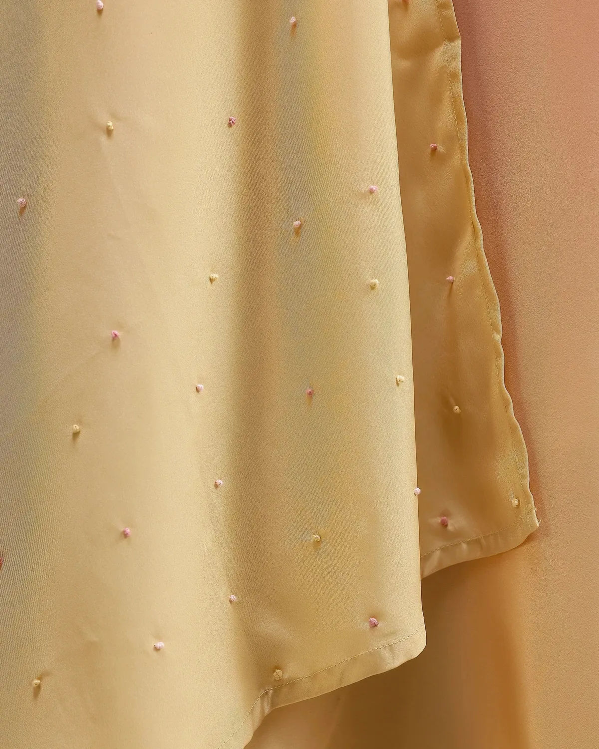 Our Dve Fade dupatta crepe sfumata rosa giallo taglia unica