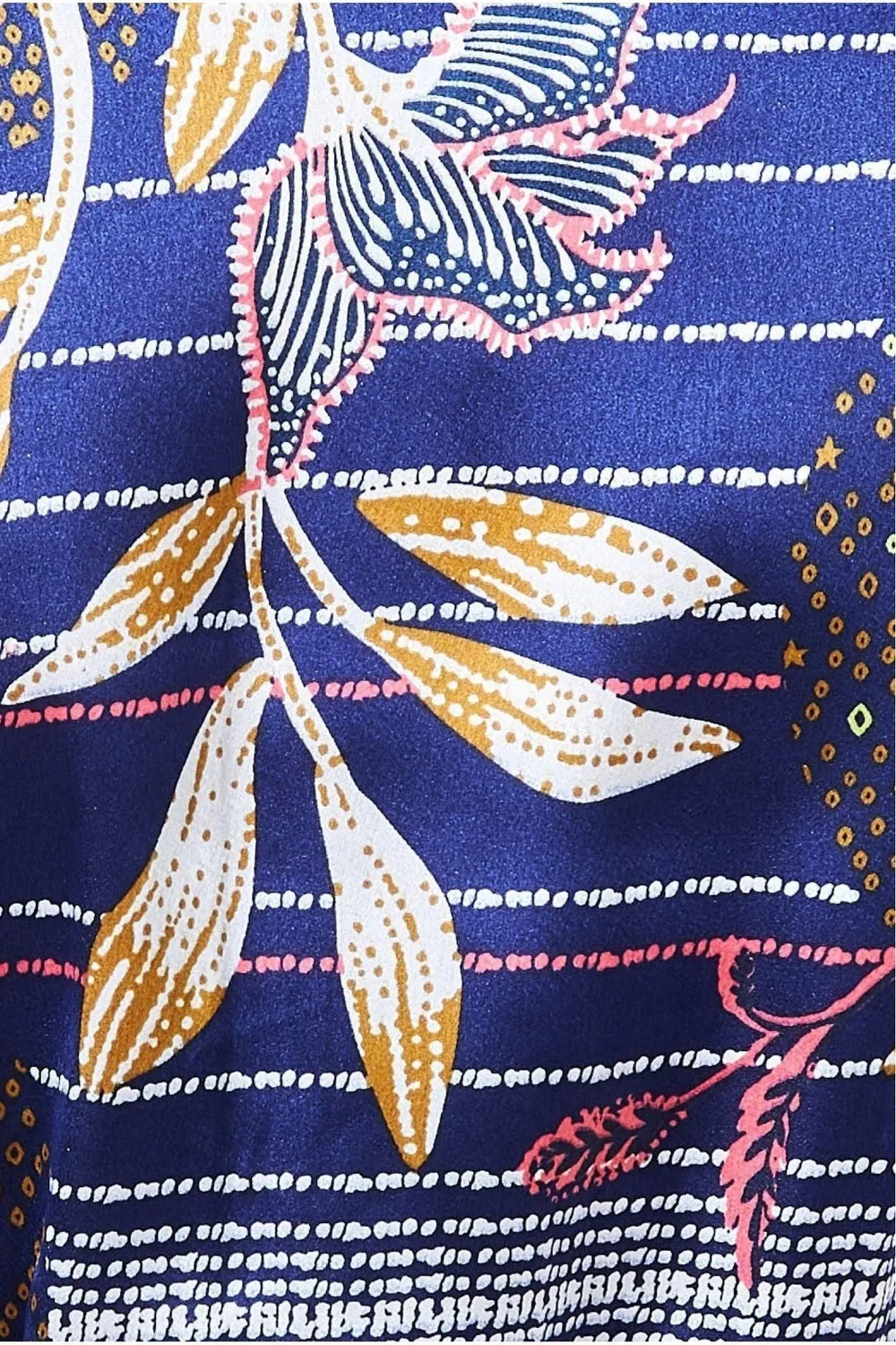 Goddiva Printed Satin Kimono kimono raso blu navy