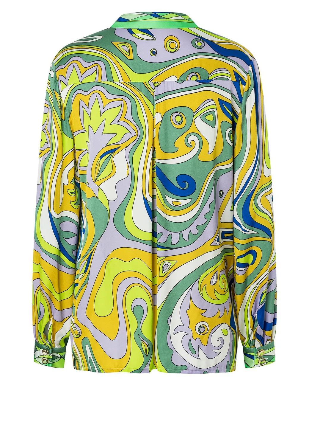 Ana Alcazar Pebely camicia satin fantasia verde
