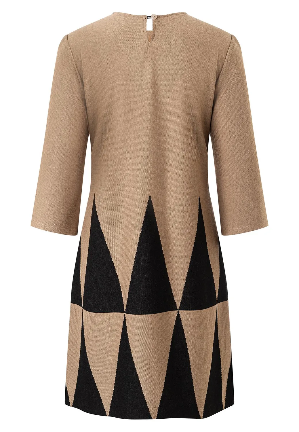 Ana Alcazar Mila abito linea A fantasia nero beige