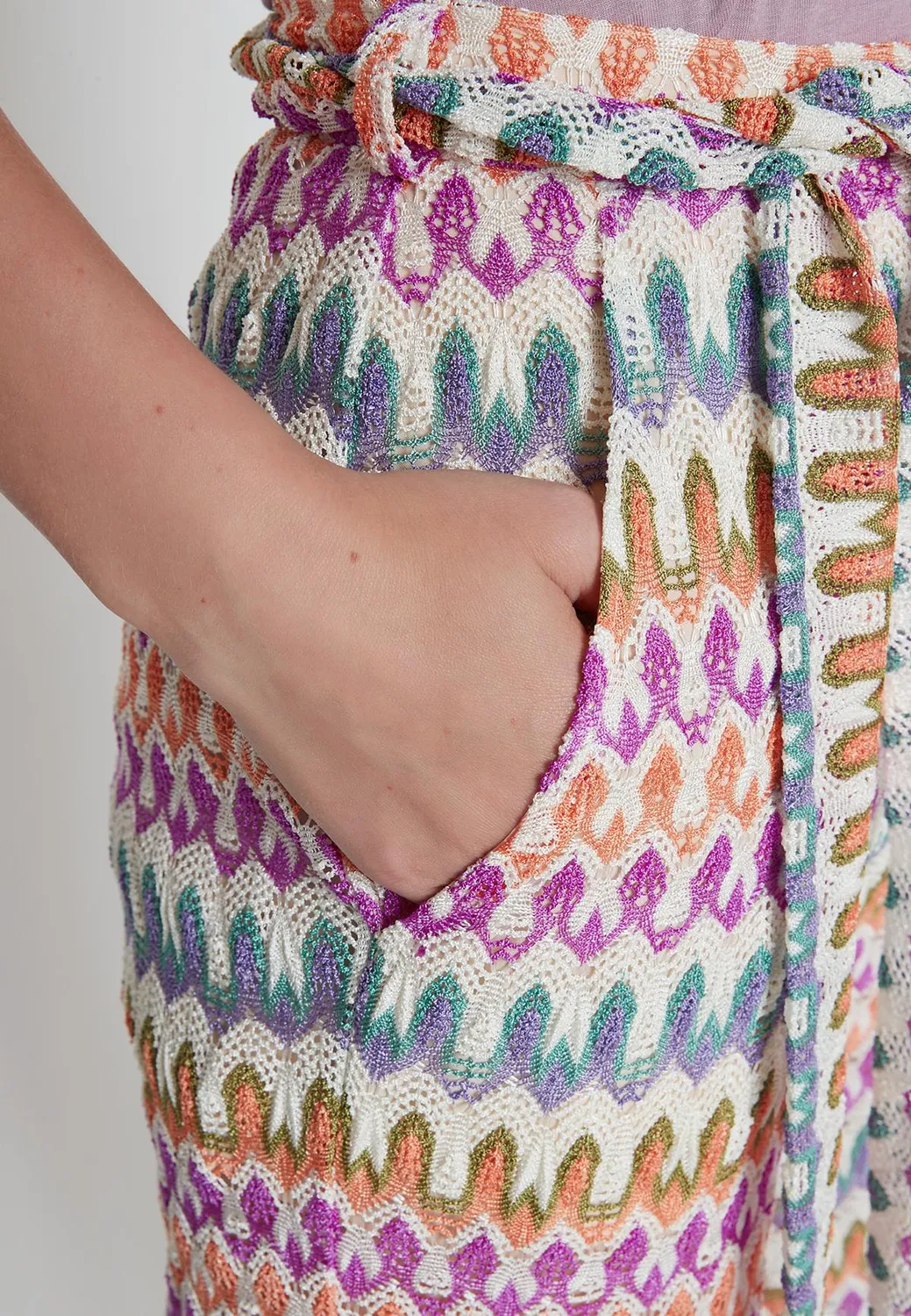 Ana Alcazar Kybo pantaloni maglia traforata