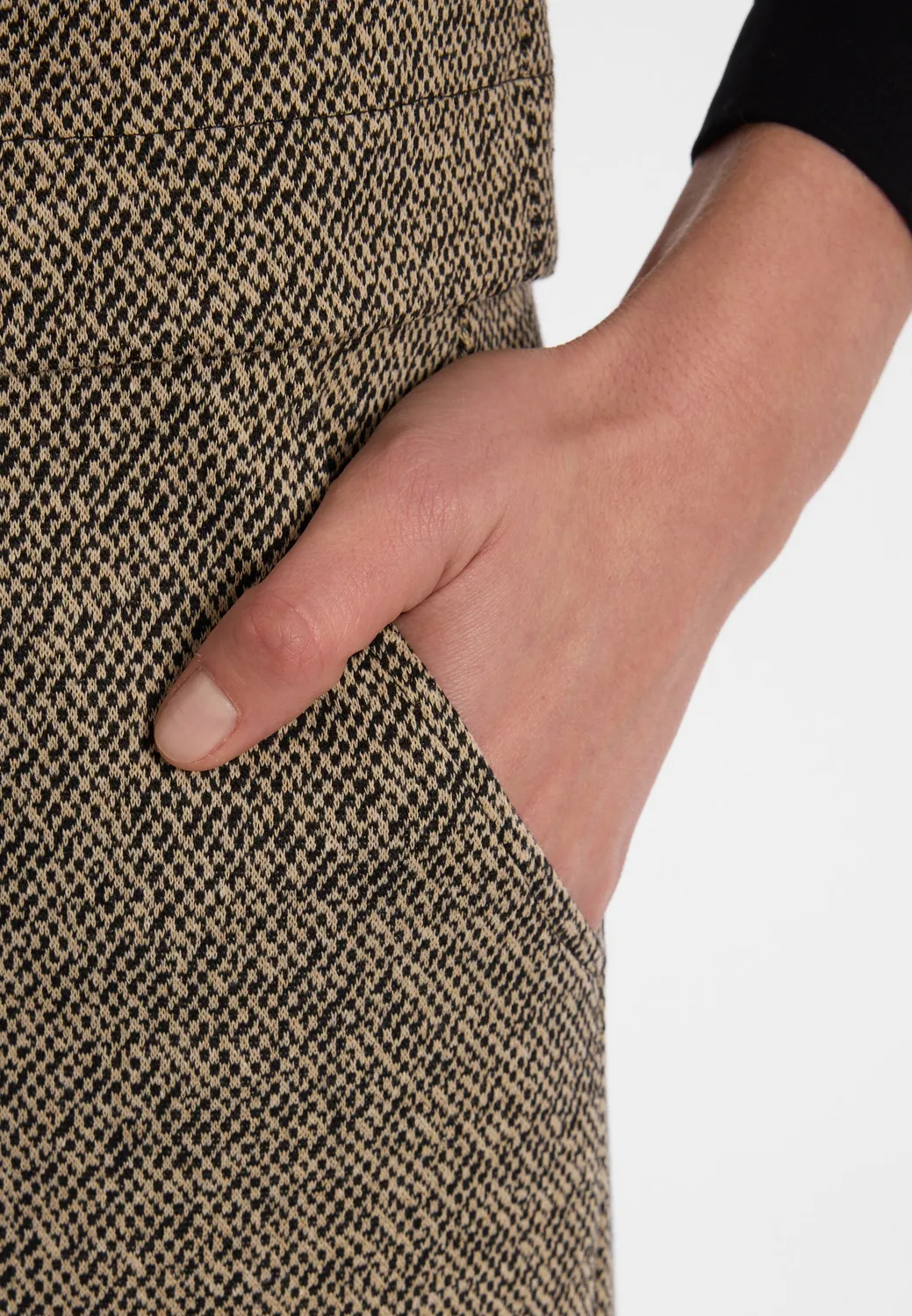 Ana Alcazar Eldora pantaloni tweed gamba larga
