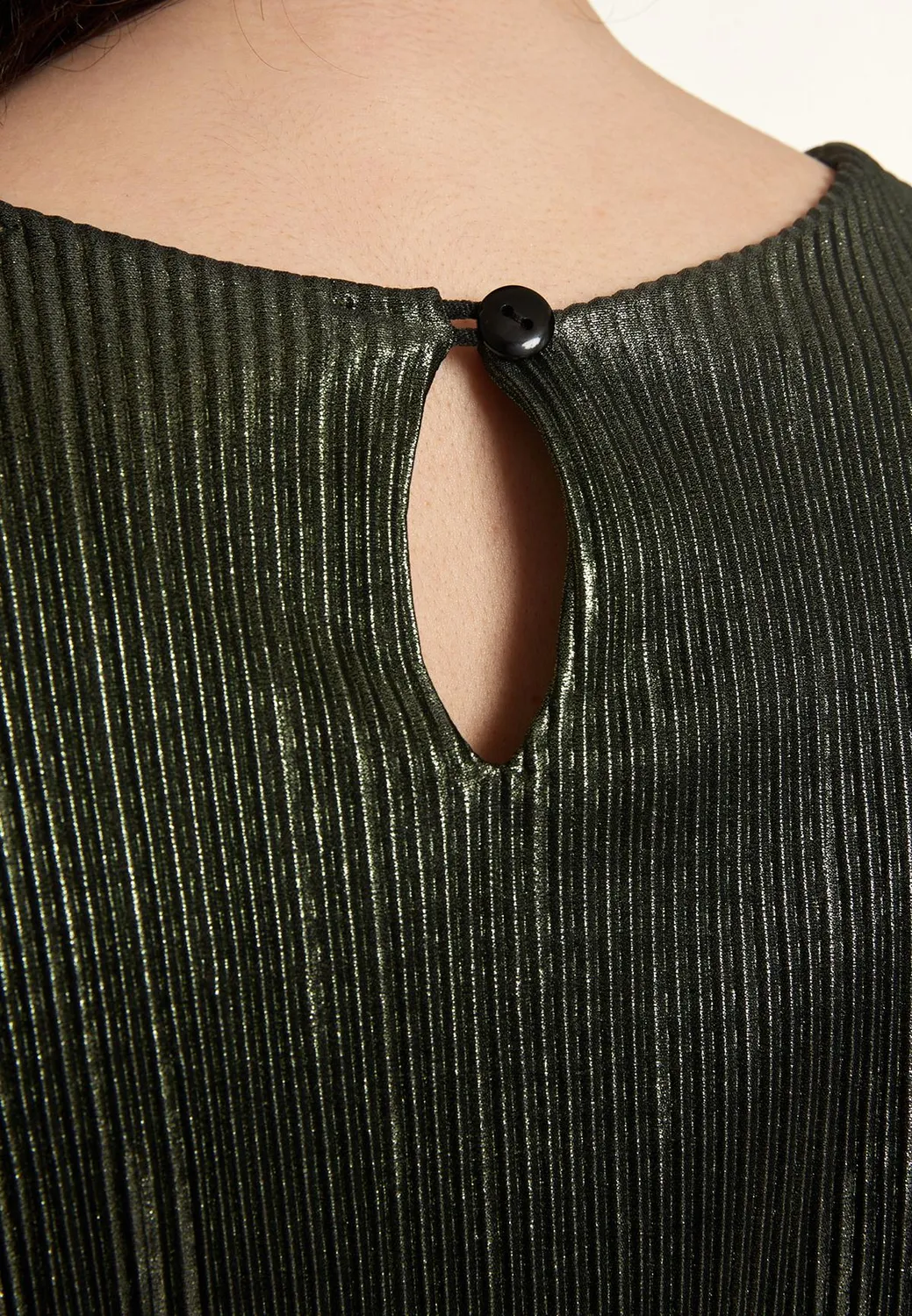 Ana Alcazar Ogaba vestito plissettato verde oliva