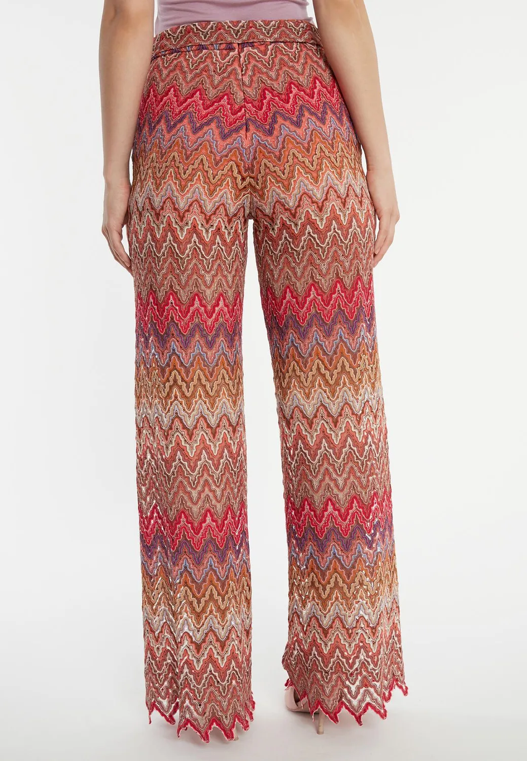 Ana Alcazar Zaybea pantaloni maglia larga rosso
