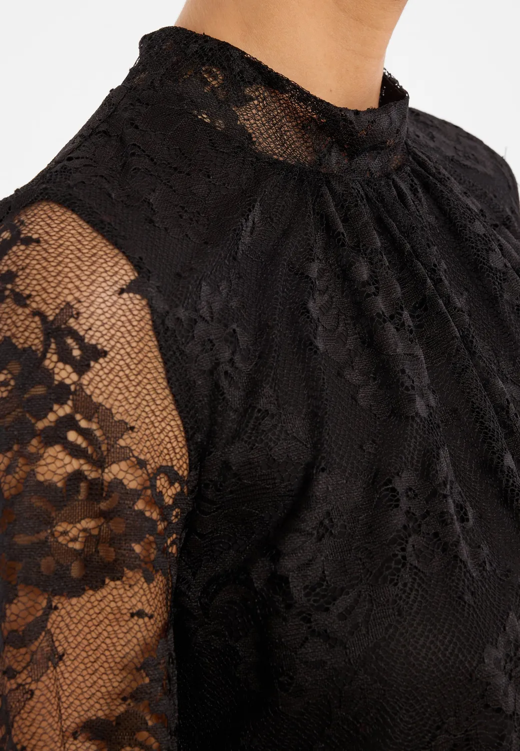 Ana Alcazar Cenuri tuta jumpsuit nero pizzo
