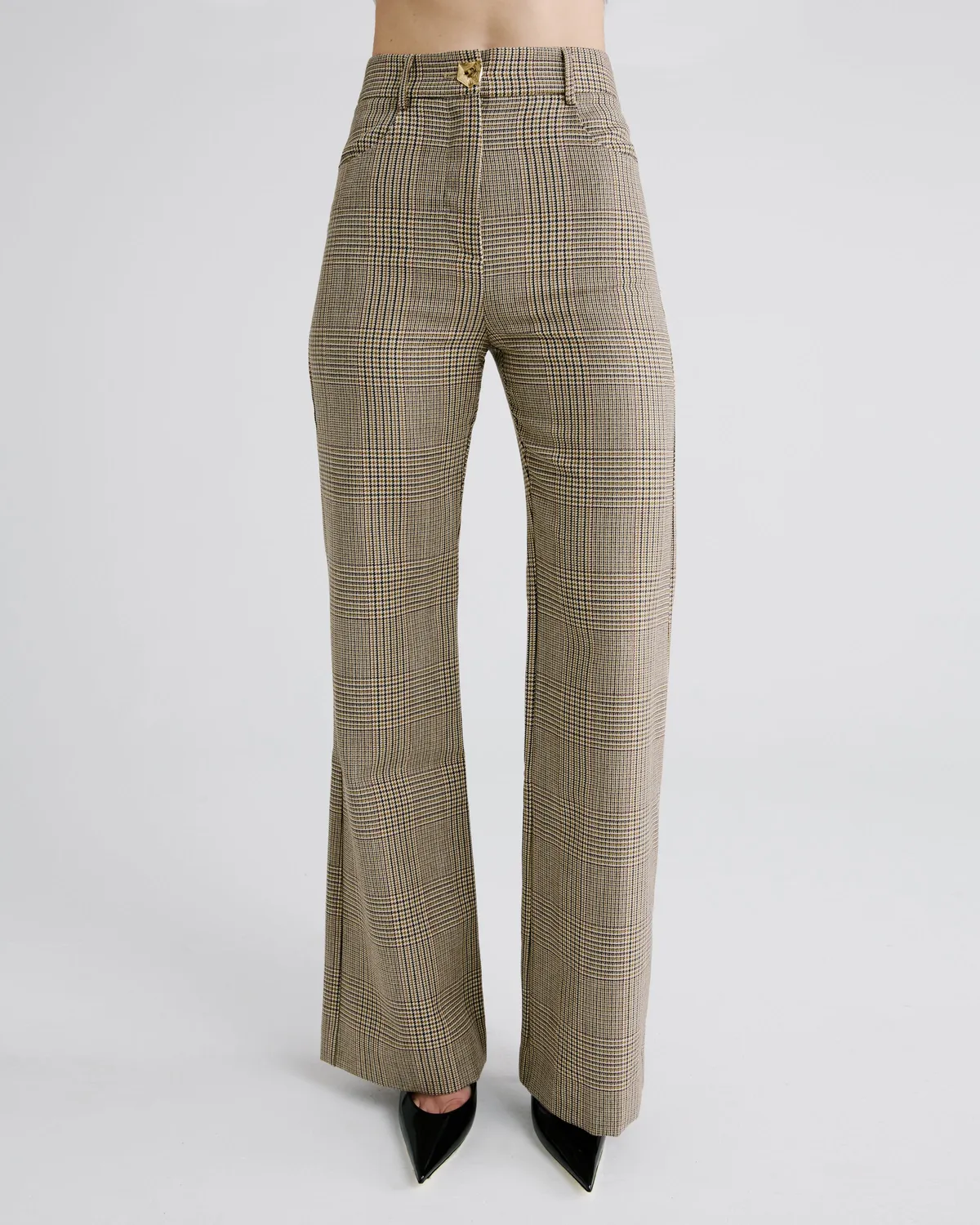 Violante Nessi Francis pantaloni pied-de-poule lana IT 42