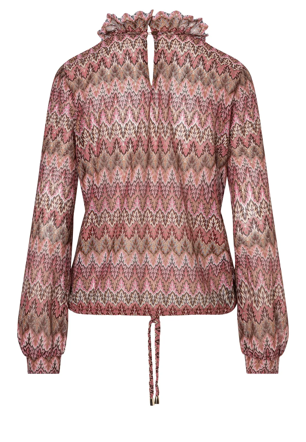 Ana Alcazar Etinae top boho bordeaux a balze