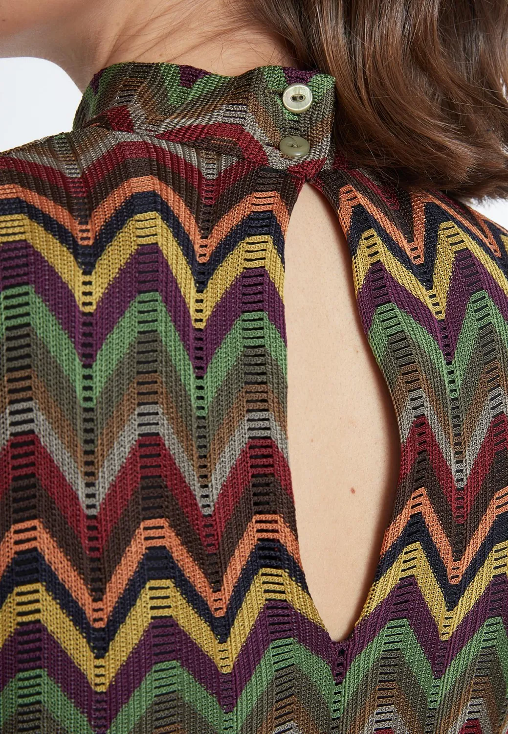 Ana Alcazar Sulara top maglia traforato zigzag