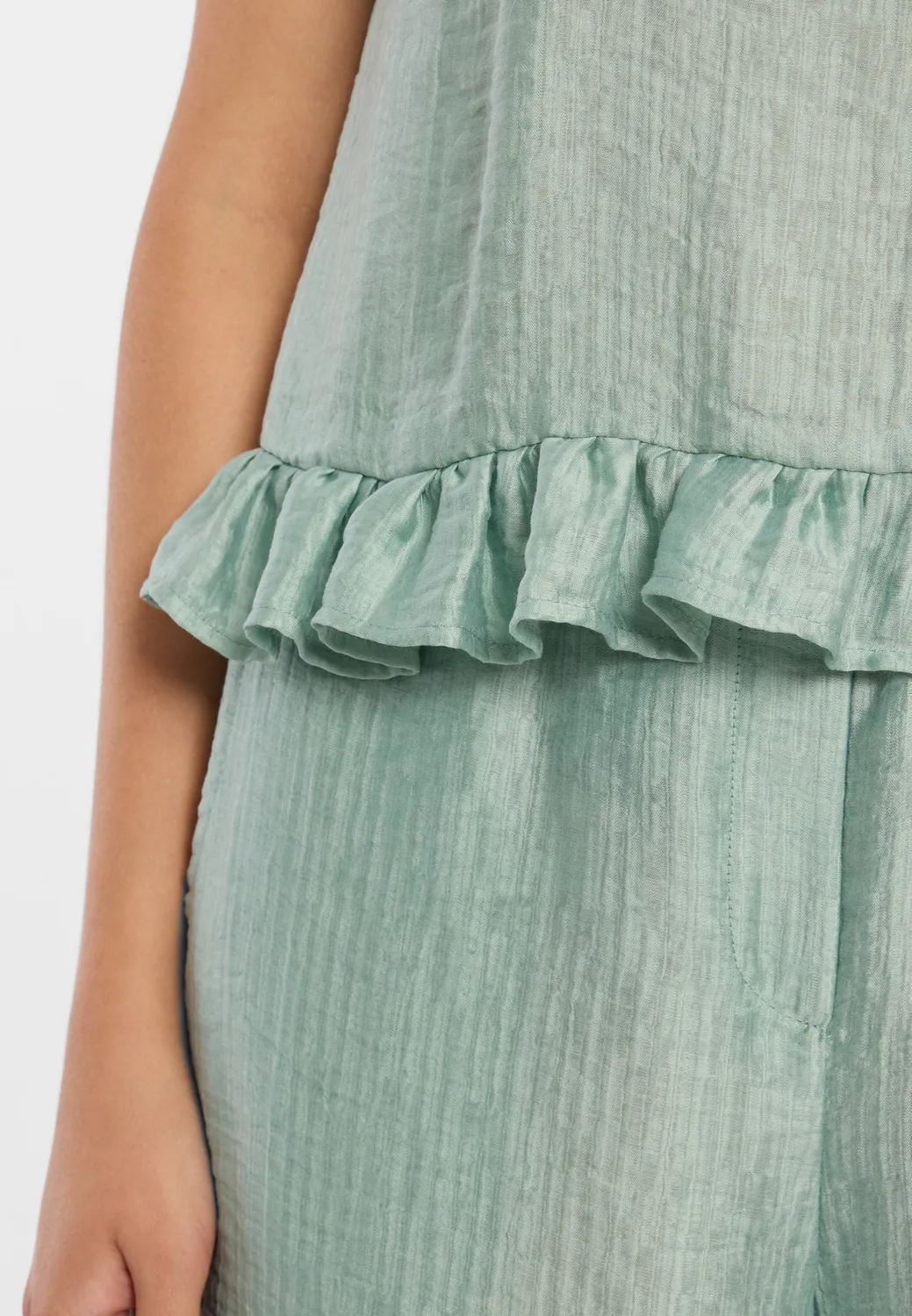 Ana Alcazar Dorell top peplum verde salvia