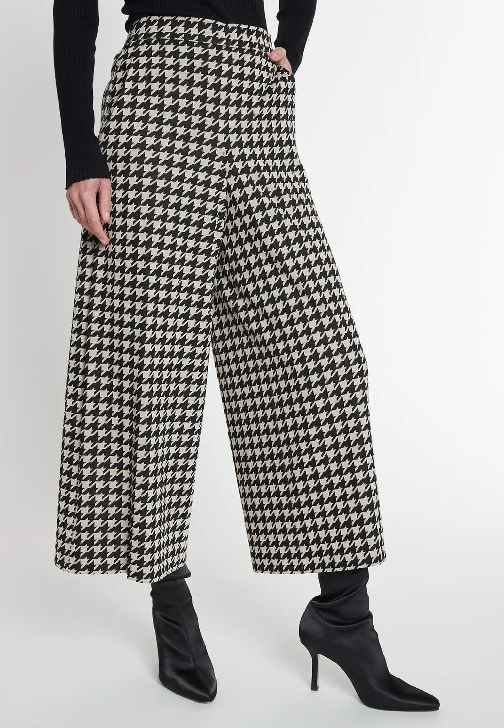Ana Alcazar Mibora pantaloni culotte pied-de-poule
