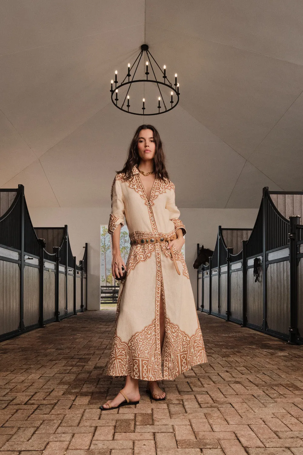 Johanna Ortiz Gaucho Honor cintura pelle cammello