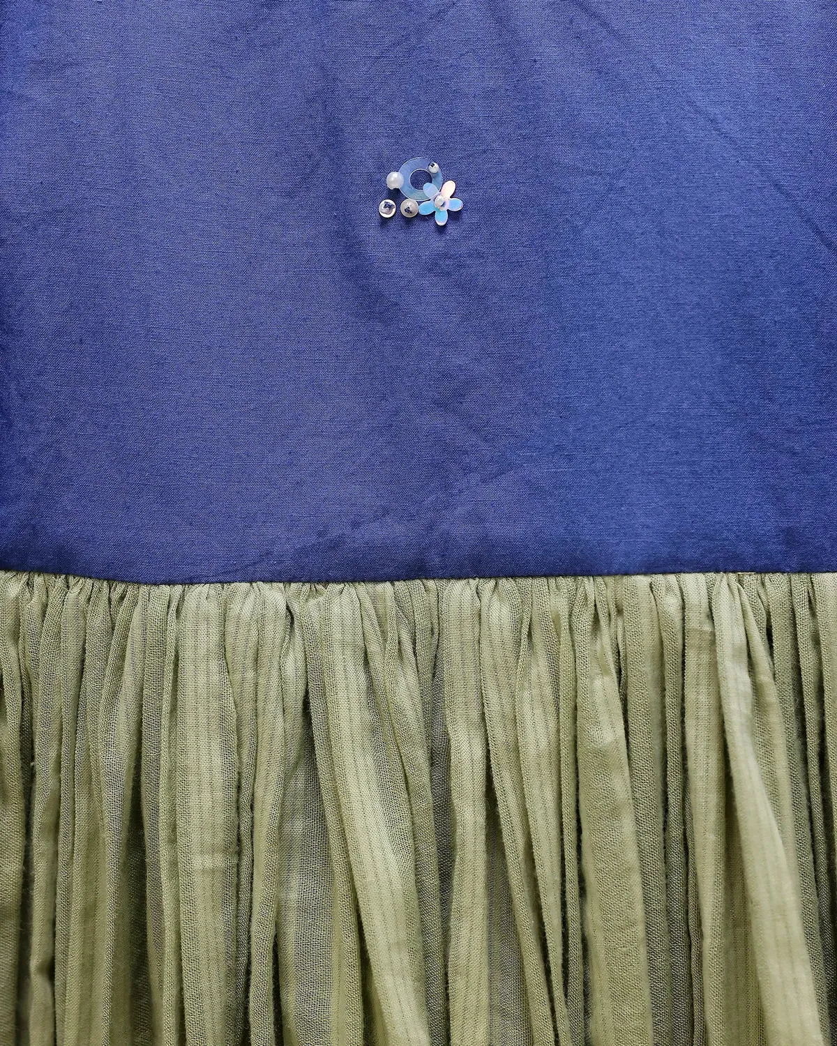 Our Dve Dune Flow camicia blu verde righe