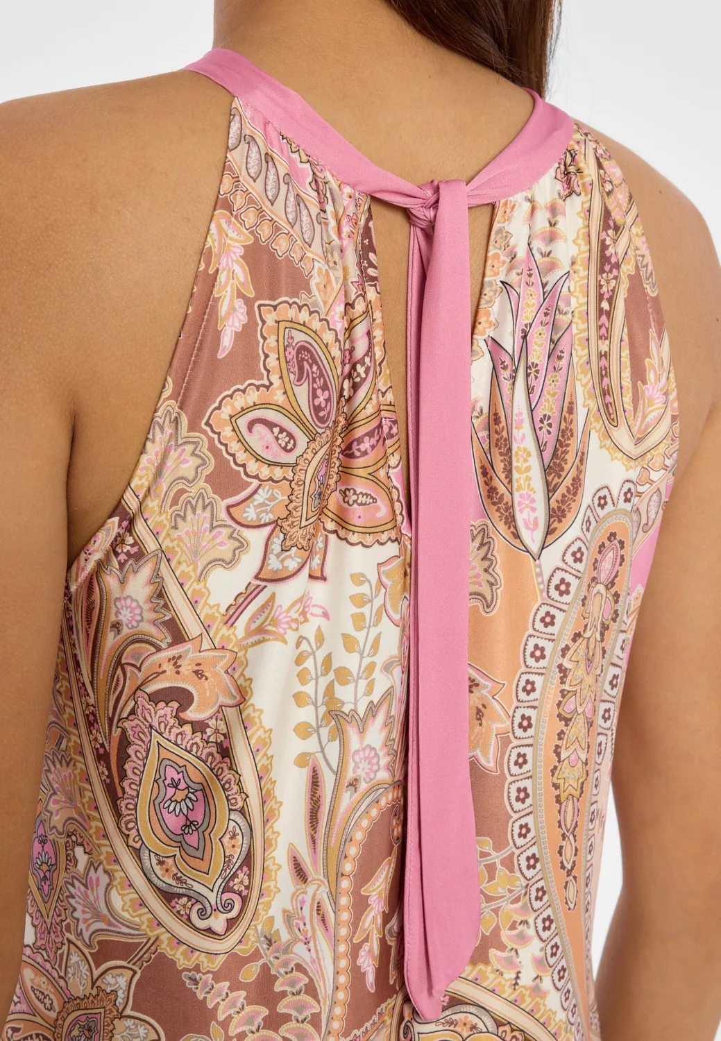 Ana Alcazar Dhyra maxi abito lungo satin paisley