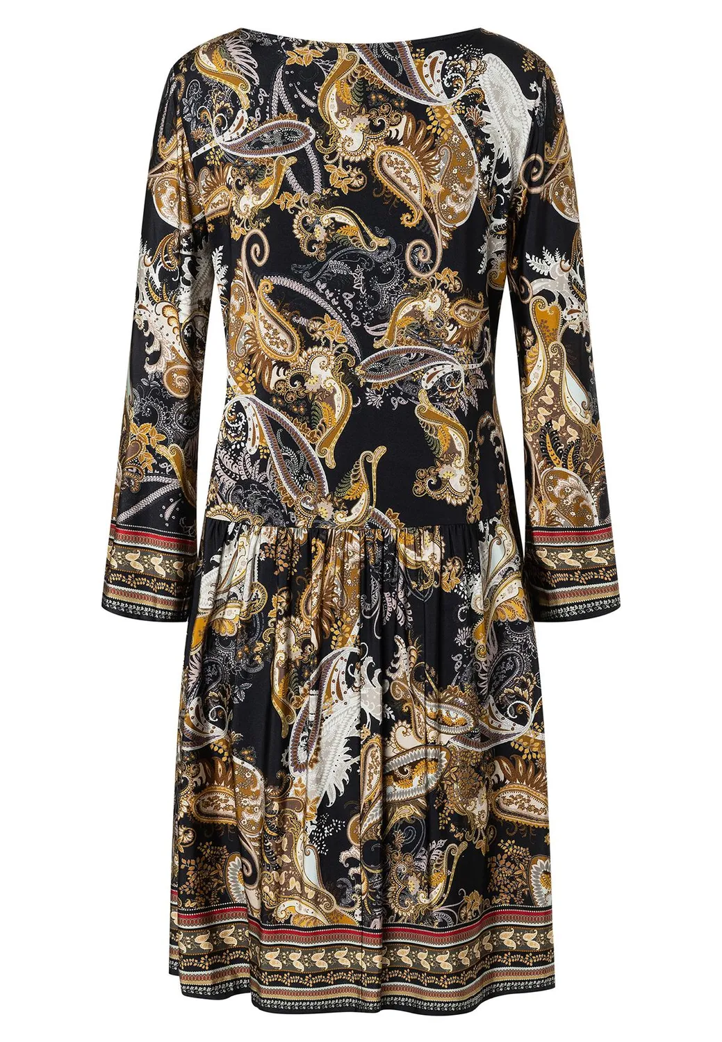 Ana Alcazar Hibena abito paisley con volant midi