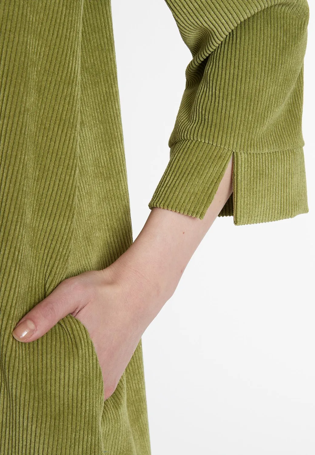 Ana Alcazar Sastya abito chemisier velluto verde