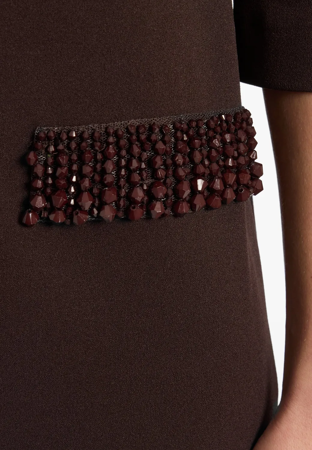 Ana Alcazar Evinae abito corto crepe perline